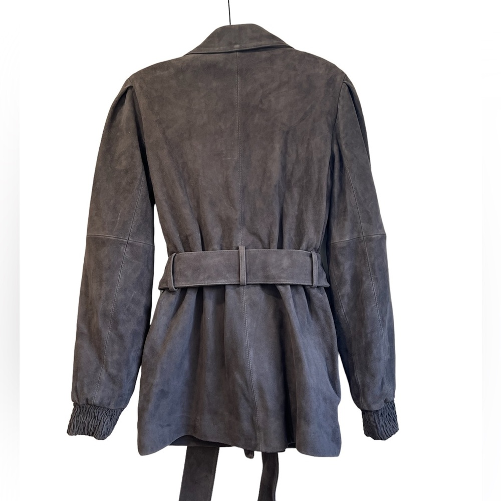 ALICE & OLIVIA***Gray Suede Jacket Coat***Small $1595 - Picture 5 of 7